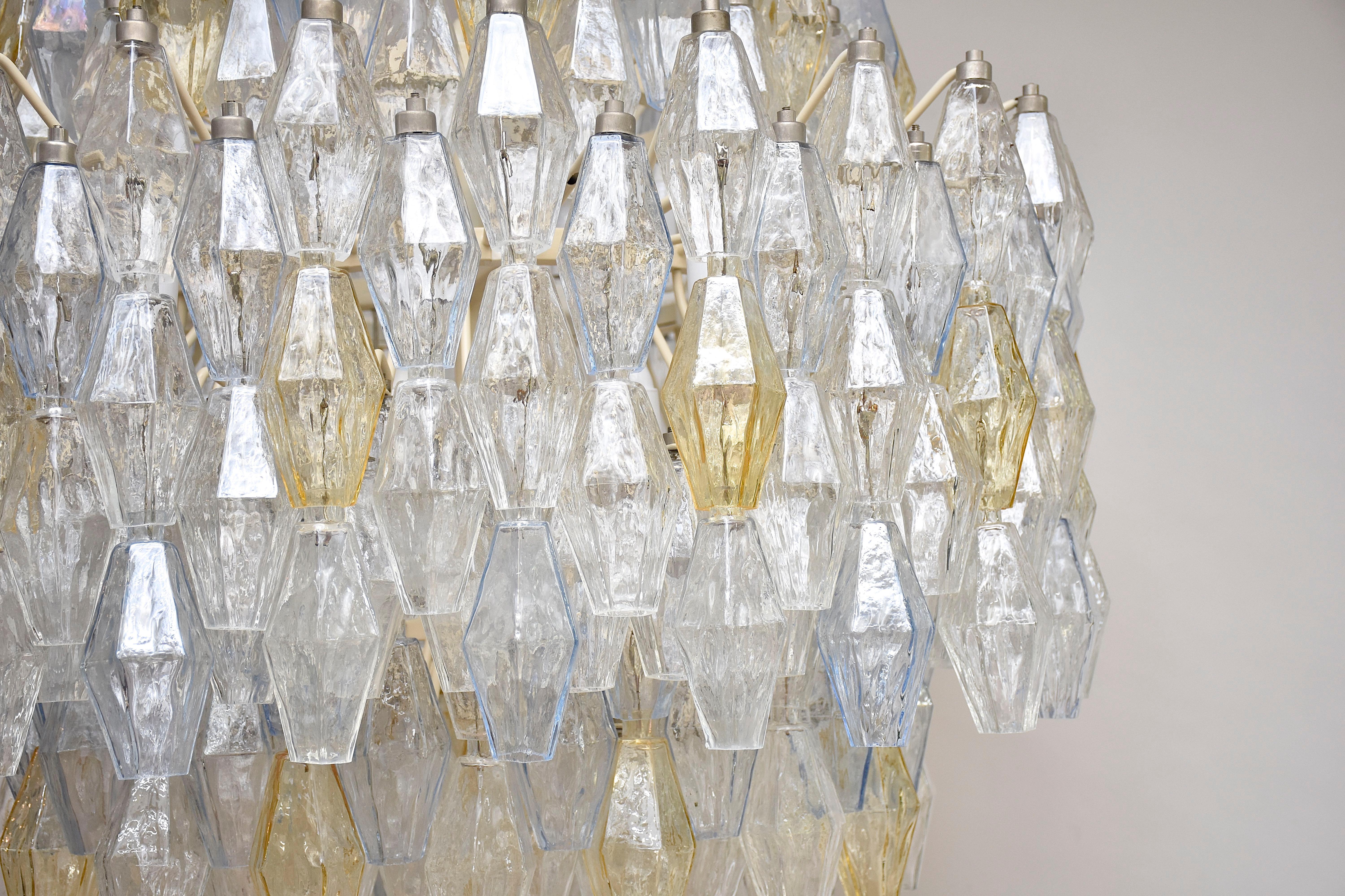 XX secolo Grande lampadario unico di Murano della metà del secolo scorso Poliedri di Carlo Scarpa per Venini in vendita