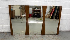 Large Unique Mid-Century Wall Mirror