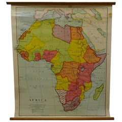 Tableau physique d'une grande carte de l'université d'Afrique par Bacon