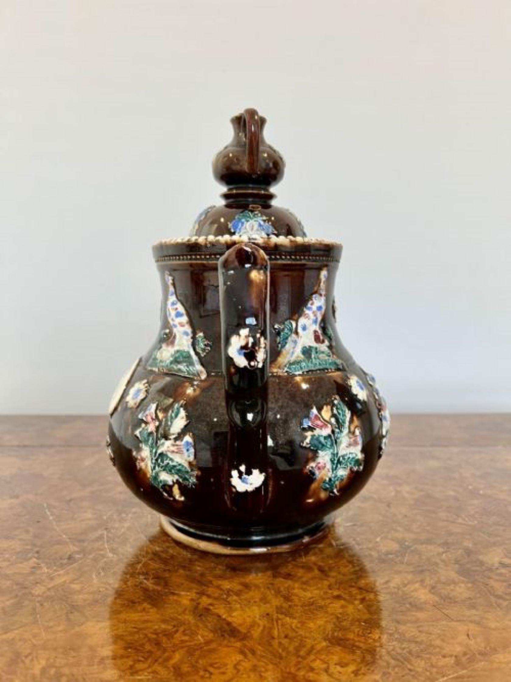 20th Century Large unusual antique tea pot  For Sale