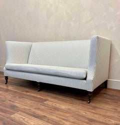 Large Upholstered English Edwardian Country House Sofa