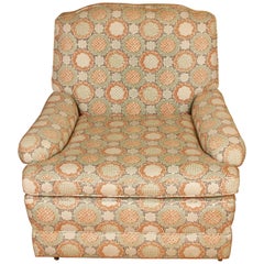 Large Upholstered Linen London Club Chair