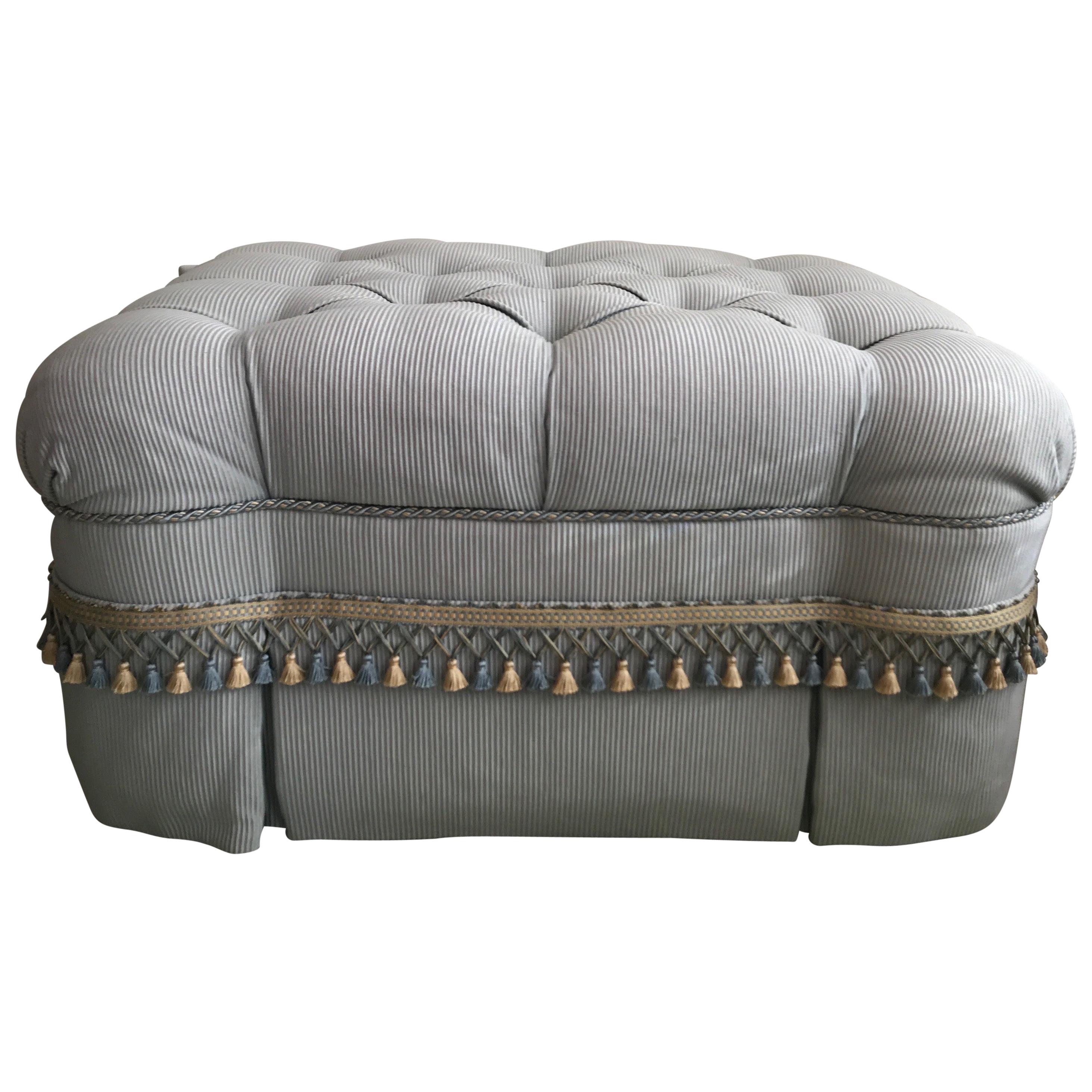 Large Upholstered Ottoman For Sale