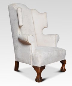 Large Upholstered Wingback Armchair