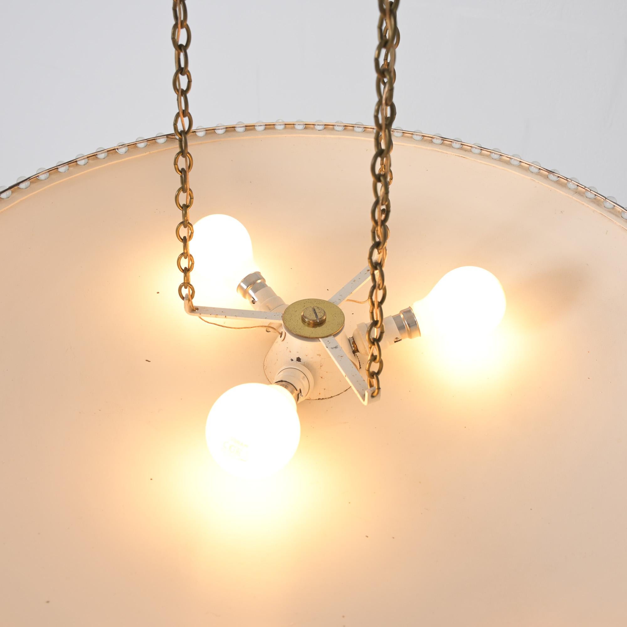 Large Uplight Brass Dome Chandelier J. T. Kalmar, Austria 1955 in vendita 4
