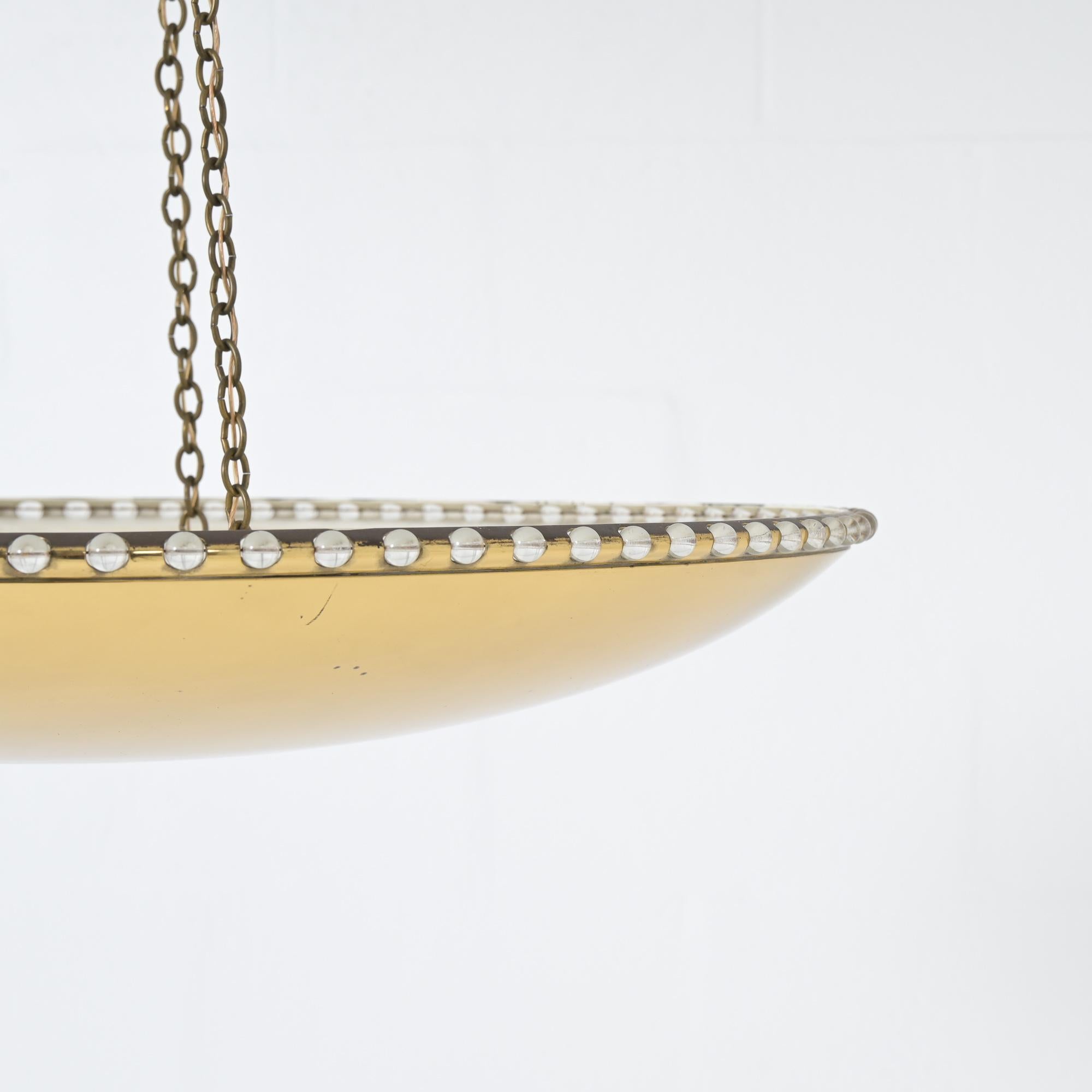 Large Uplight Brass Dome Chandelier J. T. Kalmar, Austria 1955 in vendita 6