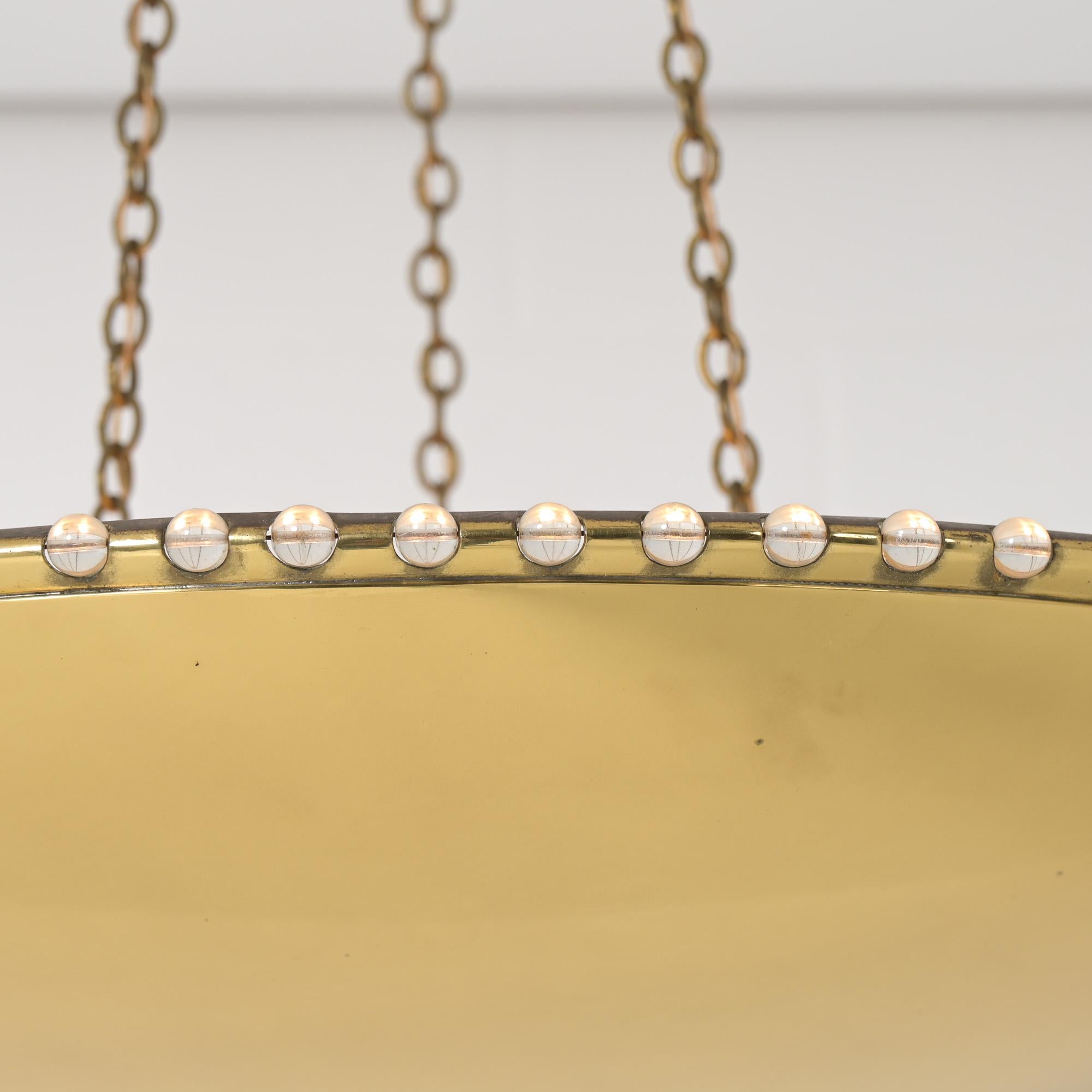 Large Uplight Brass Dome Chandelier J. T. Kalmar, Austria 1955 in vendita 3