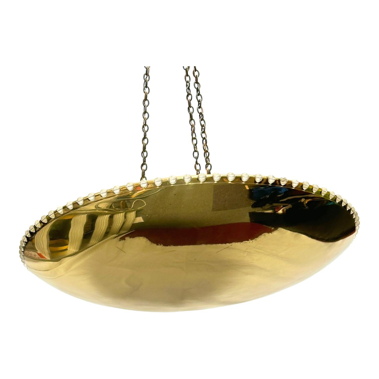 Large Uplight Brass Dome Chandelier Model No. 3152, J. T. Kalmar, Austria 1955 In Good Condition In Nuernberg, DE