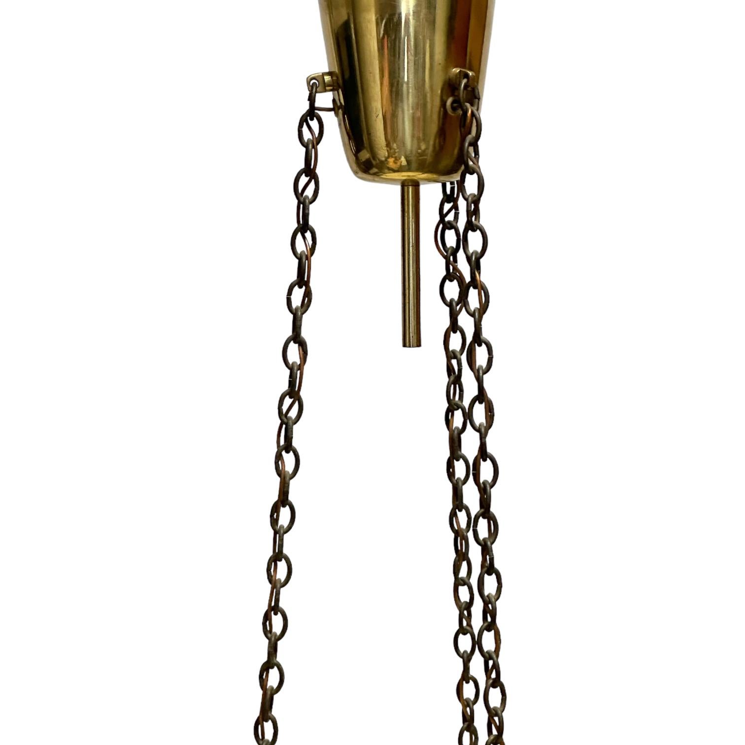 Large Uplight Brass Dome Chandelier Model No. 3152, J. T. Kalmar, Austria 1955 1