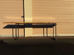 Large Urban Hardwoods Solid Wood Live Edge Dining / Conference Table with Steel