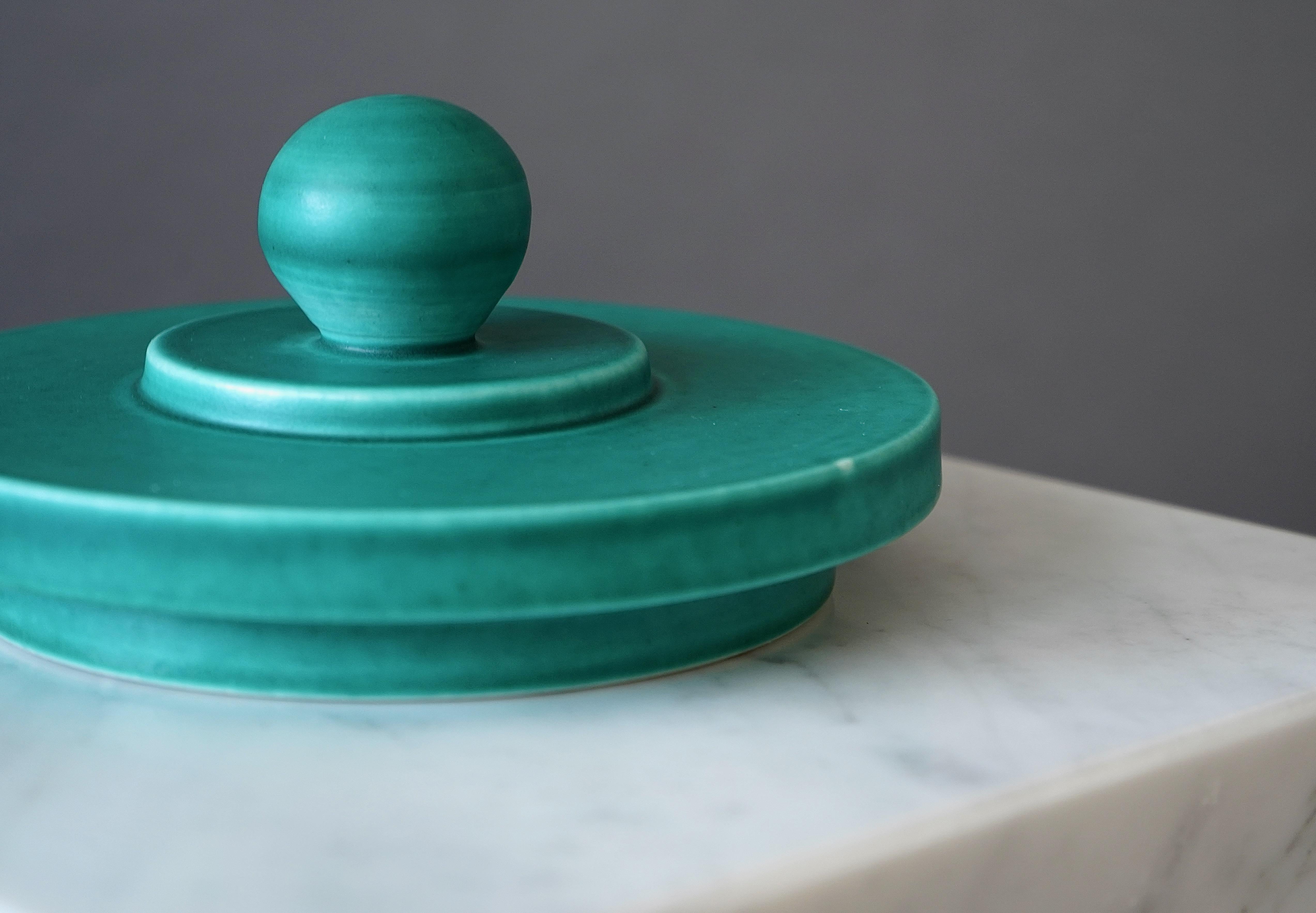 Ceramic Large Urn 'Argenta' by Wilhelm Kåge for Gustavsberg Studio, Sweden, 1930s For Sale
