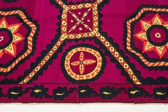 Large Uzbek Suzani Embroidery, Pishkent, Uzbekistan, Early 20th Century