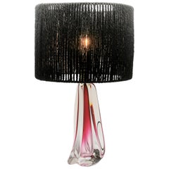 Large Val Saint Lambert Crystal Table Lamp, Excellent Condition