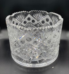Large Valaska Bela Czechoslovakia Cut Crystal Ice Bucket Champaign Wine Cooler