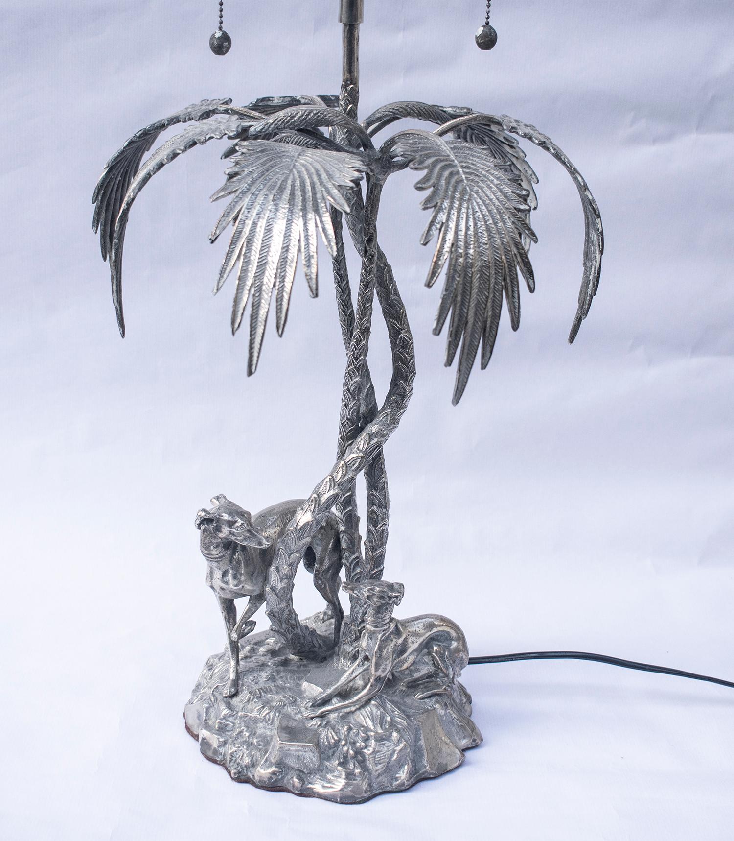 Mid-Century Modern Large Valenti Silver Plate Table Lamp, 1970s