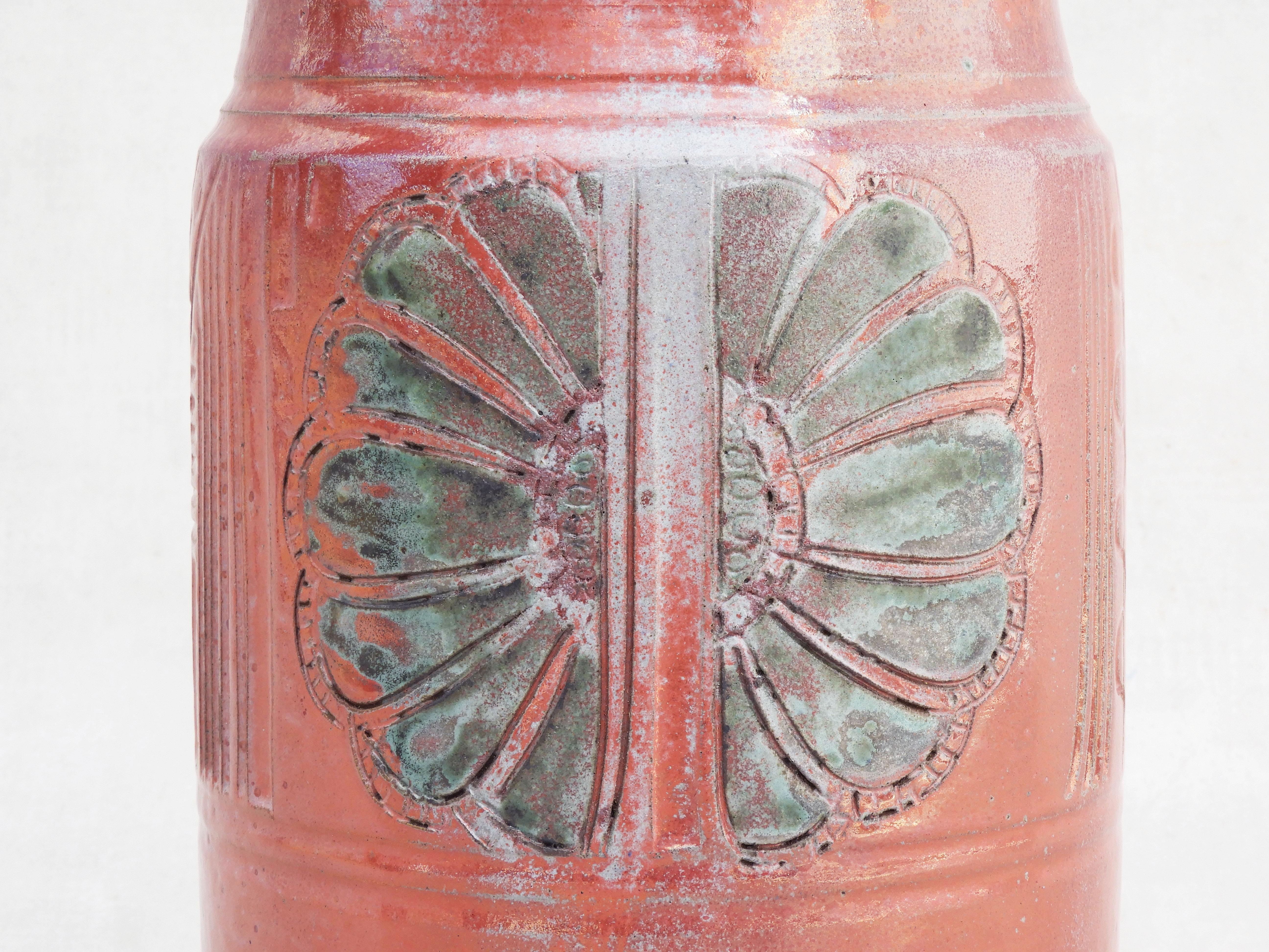 French Large Vallauris Ceramic Vase C1980s France