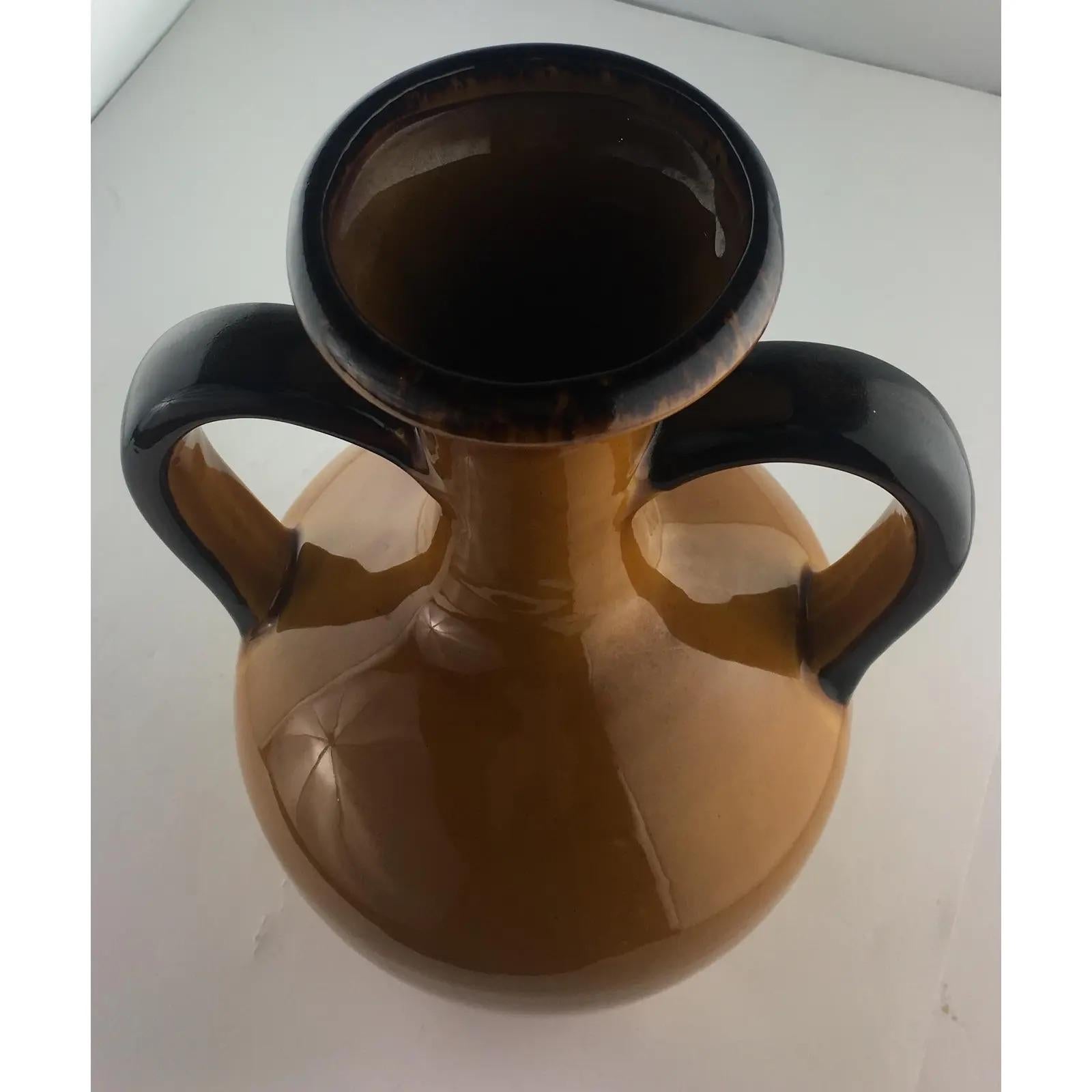 20th Century Large Vallauris Mid-Century Ceramic Vase signed Lezignan For Sale