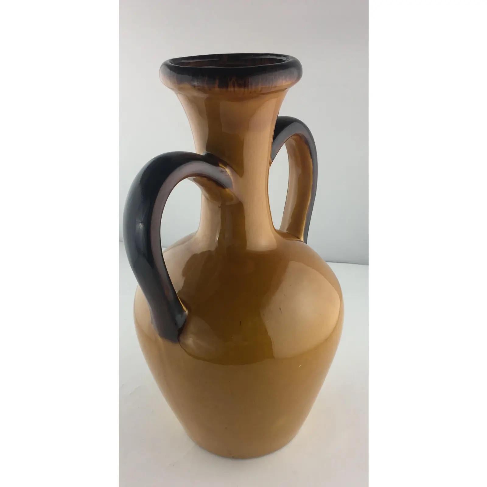 Large Vallauris Mid-Century Ceramic Vase signed Lezignan For Sale 1