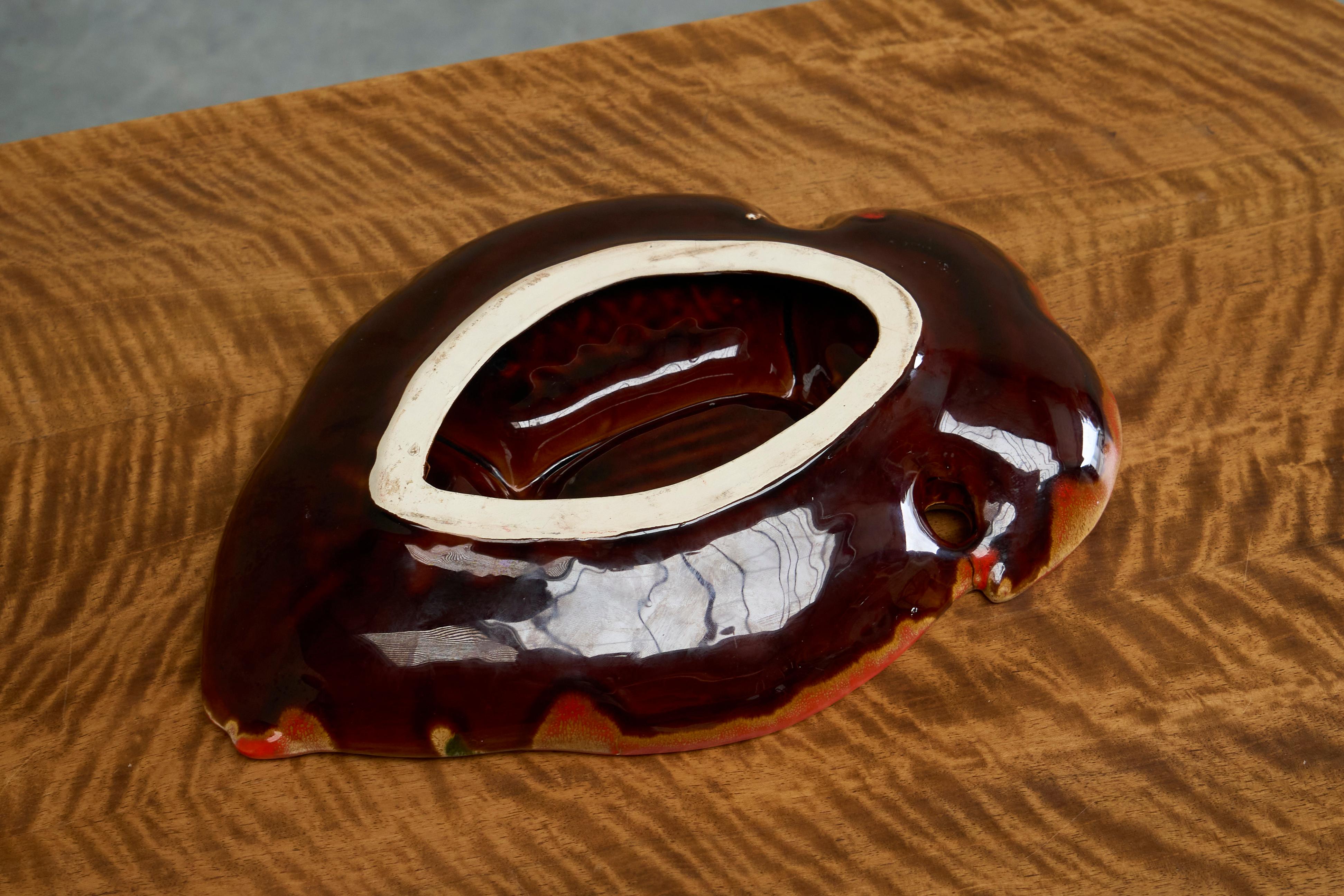 Grande ciotola da pesce in Studio Pottery di Vallauris Francia, metà del XX secolo in vendita 3