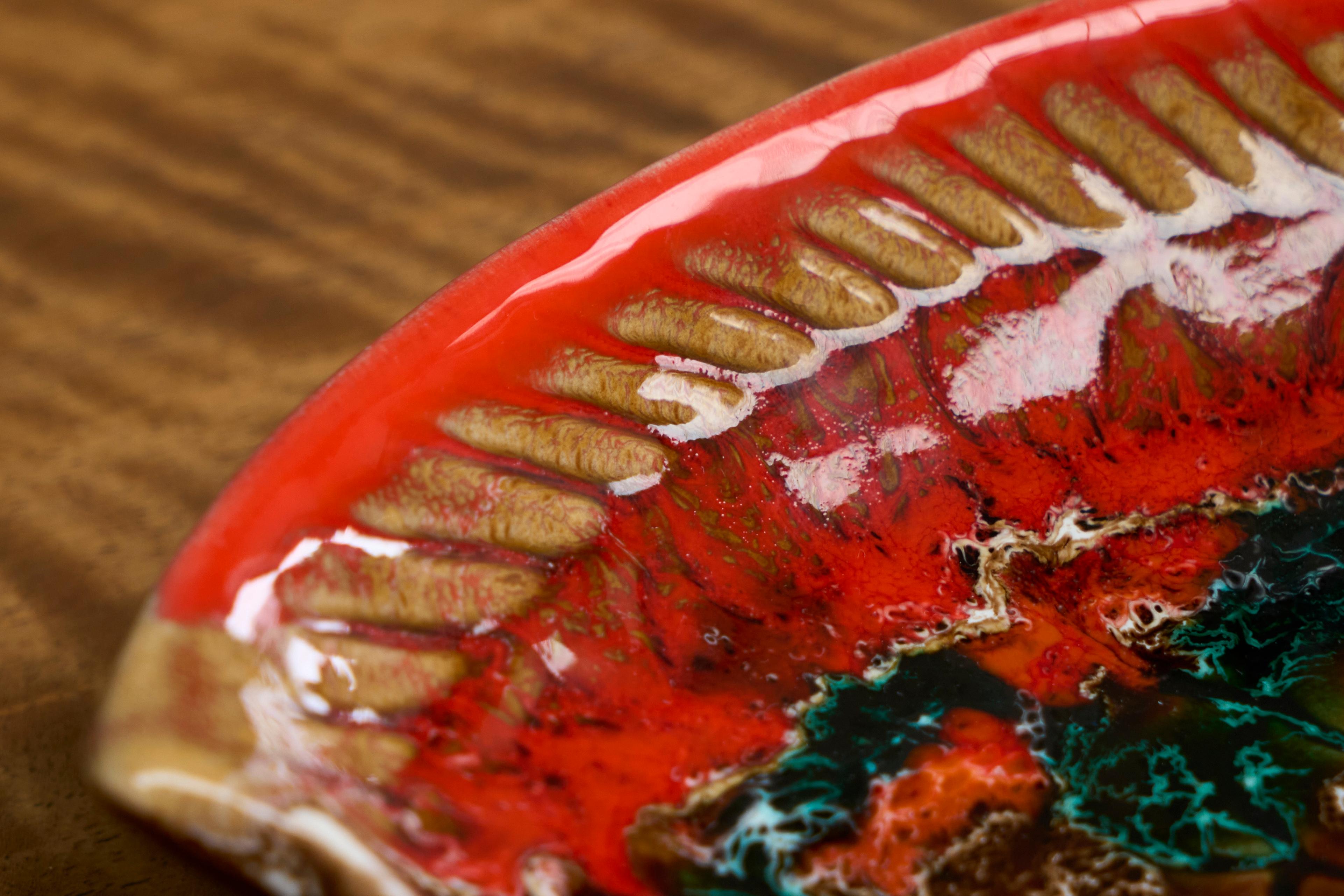 Grande ciotola da pesce in Studio Pottery di Vallauris Francia, metà del XX secolo in vendita 2