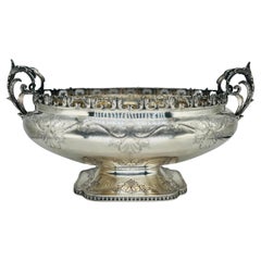 Grand centre de table rococo italien Valle' & Gandini 800 en argent sterling