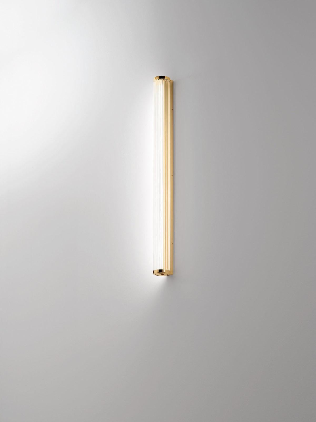 Aplique grande de tocador chapado en bronce by Aggiolight en venta 5