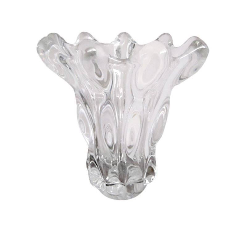 Large Vintage Baccarat Crystal Vase For Sale at 1stdibs