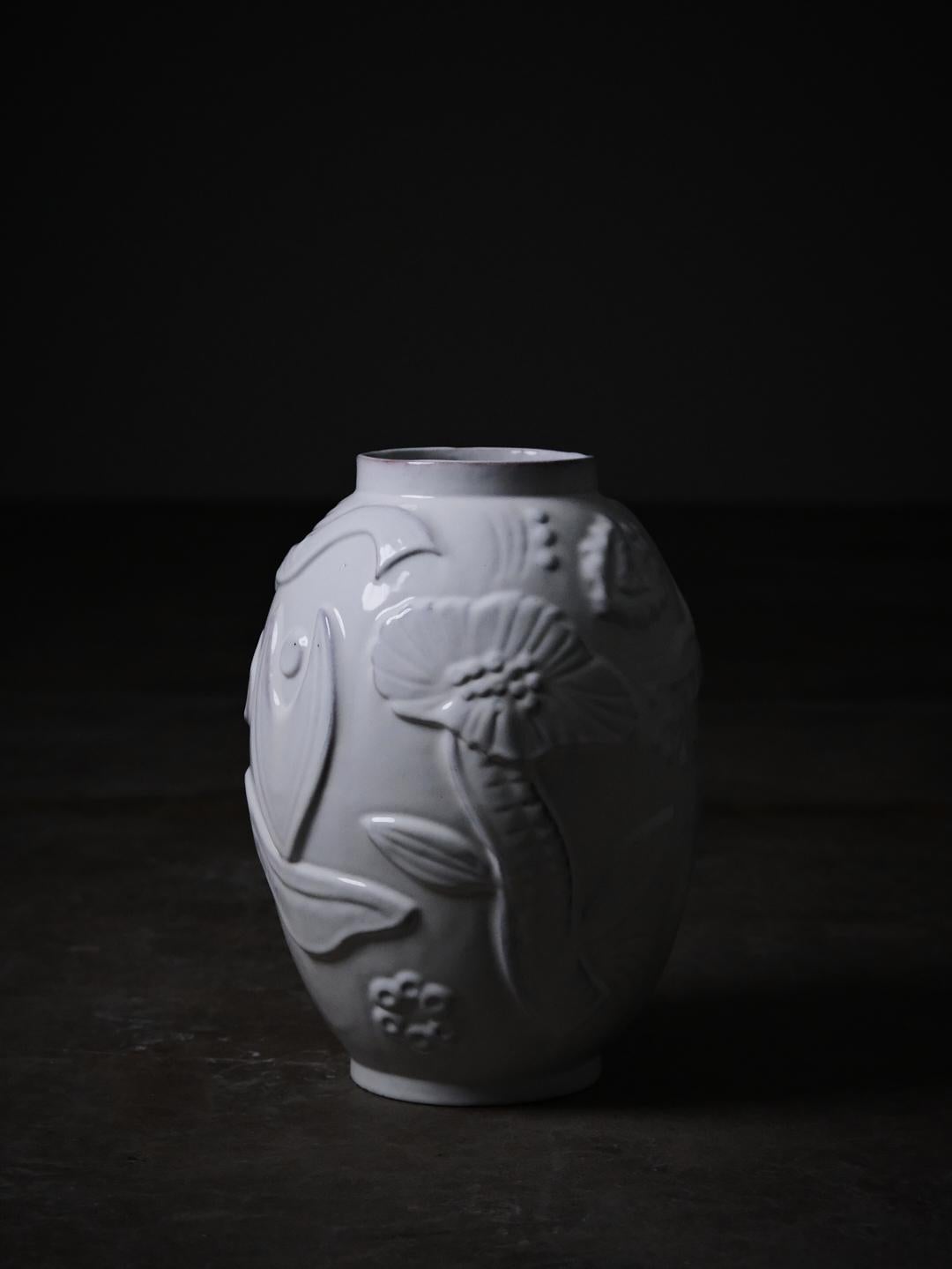 Svedese Vaso grande di Anna-Lisa Thomson per Upsala Ekeby, Svezia, anni '40 in vendita
