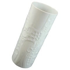 große vase von gerold-porzellan bayern abstraktes relief-dekor 1960er/1970er op art