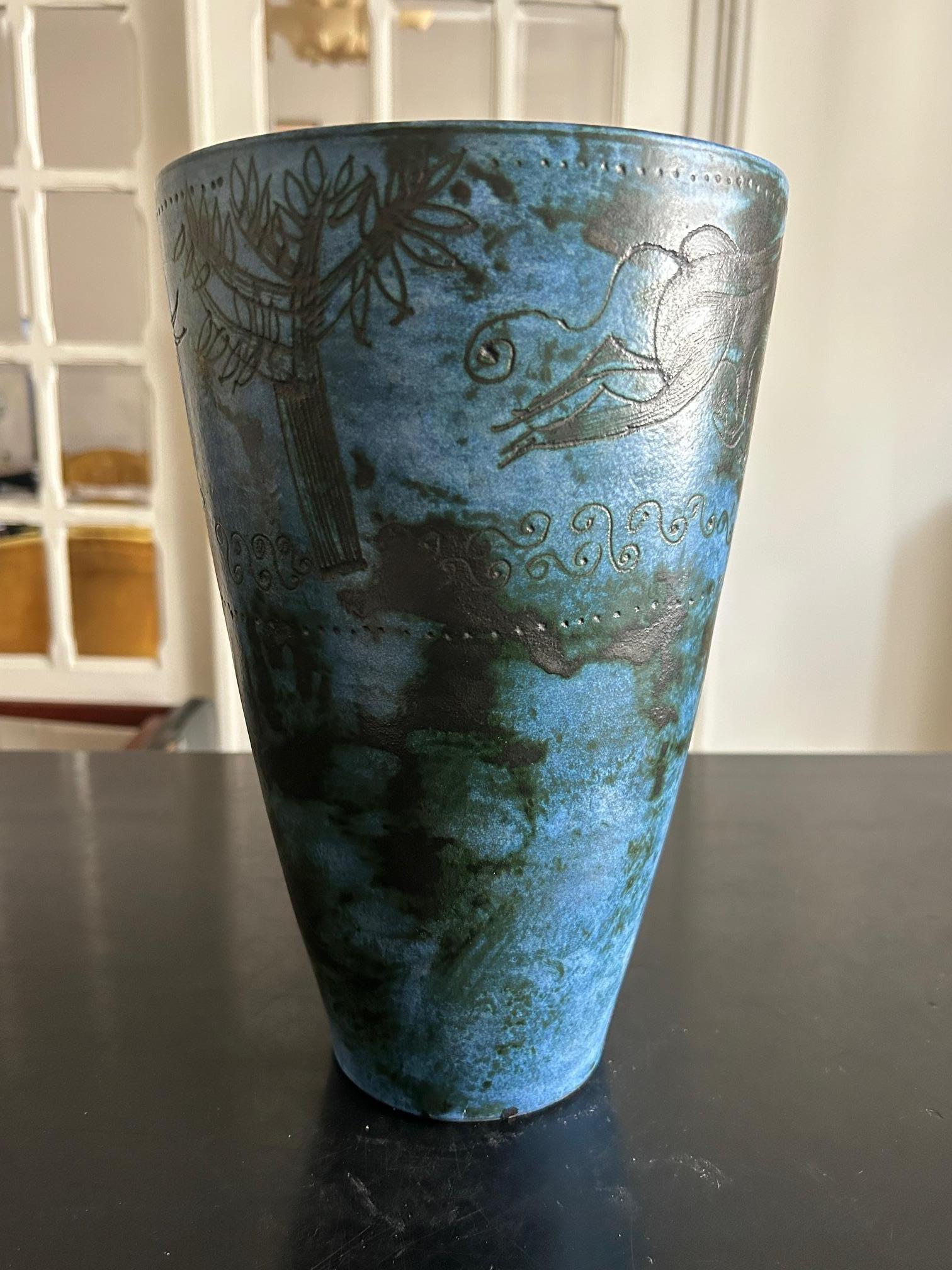 Large vase by Jacques Blin In Good Condition For Sale In Brooklyn, NY