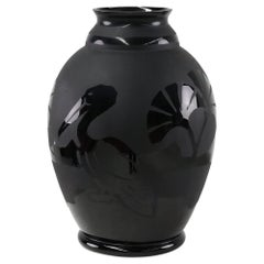 Gran jarrón de Paul Heller y The Boom Glass "De Rupel", Bélgica Años 30