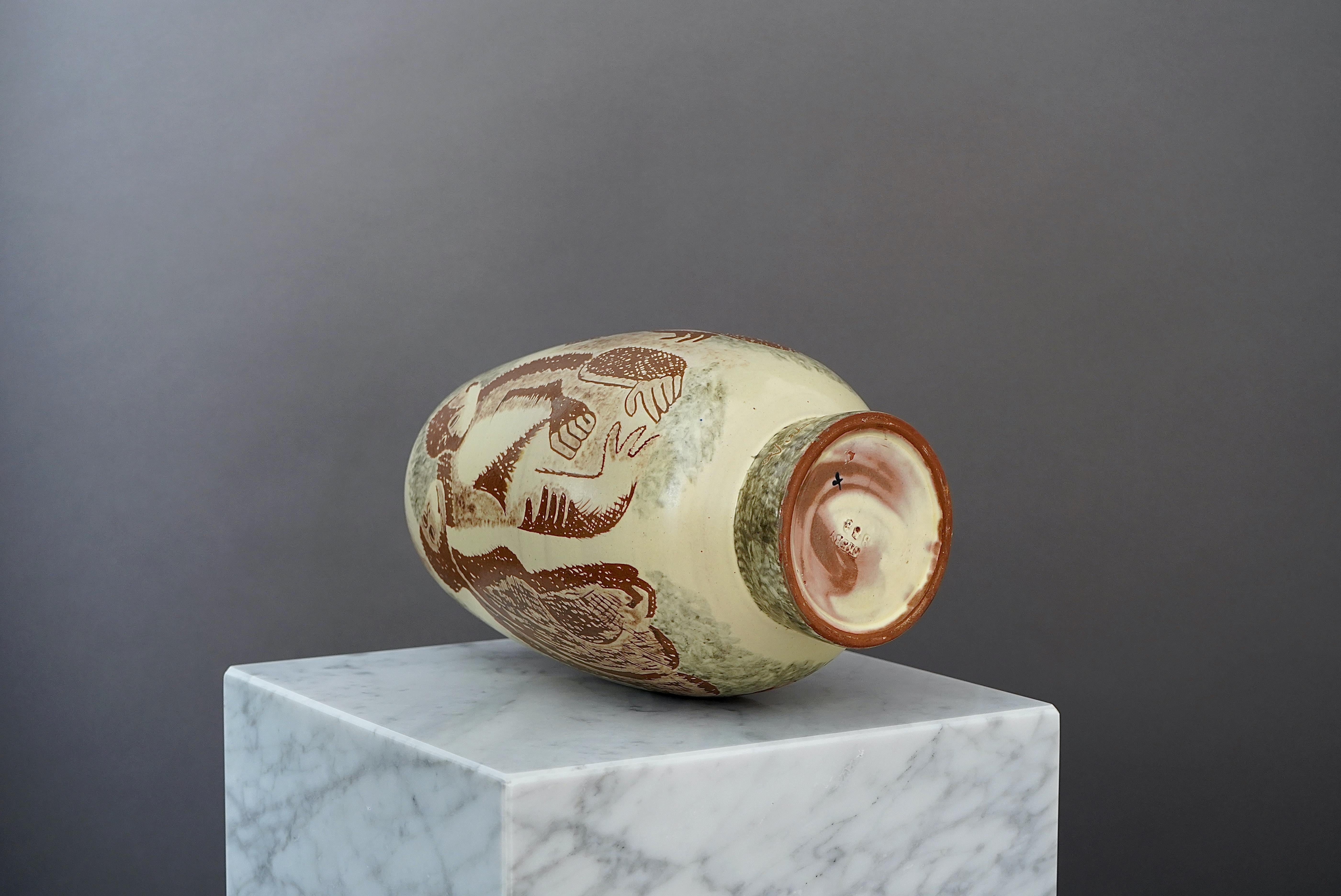 Vaso grande di Vicke Lindstrand. Upsala Ekeby, Svezia, 1943. in vendita 1