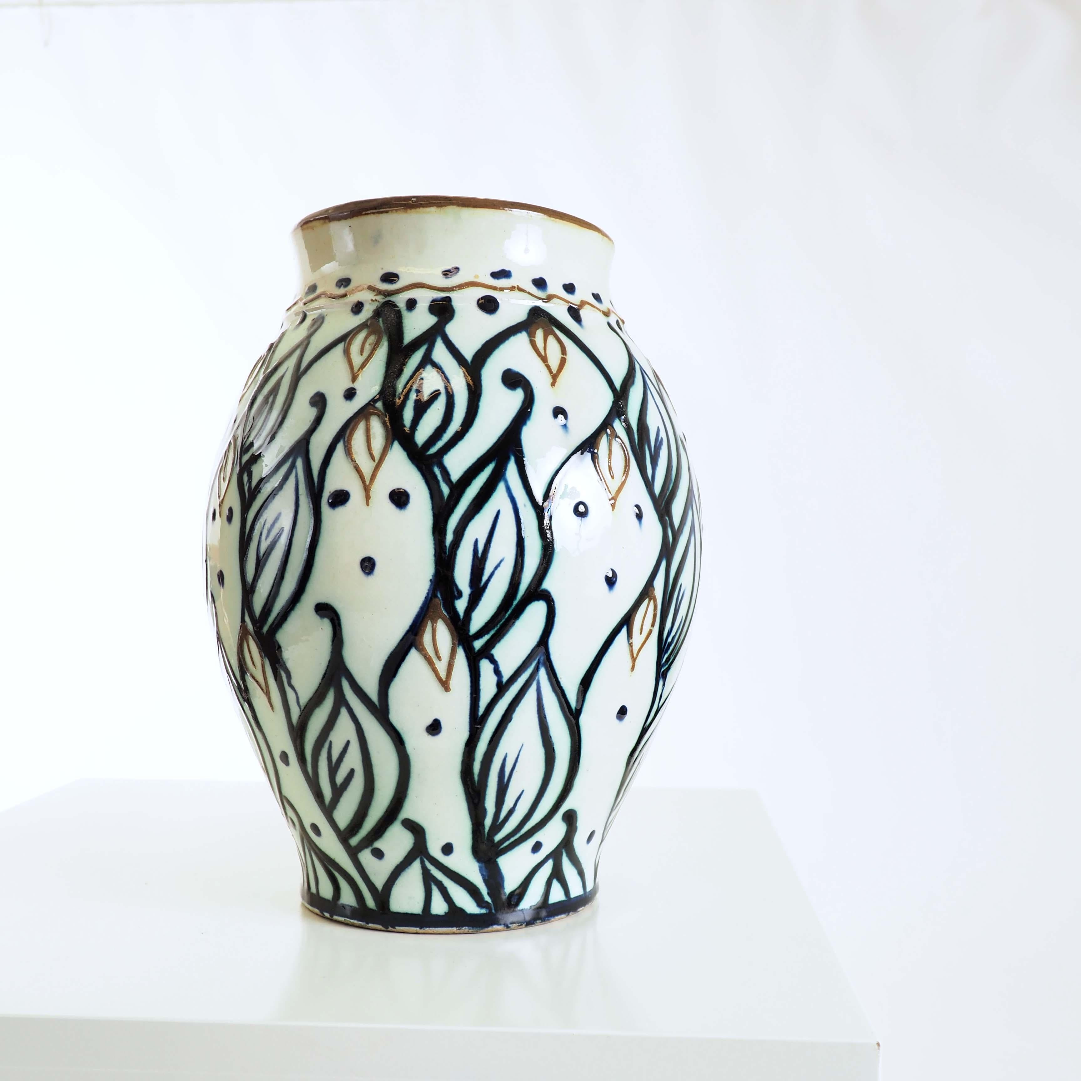 Große Vase aus der frühen Produktion von Upsala-Ekeby, Schweden im Zustand „Gut“ im Angebot in Goteborg, SE