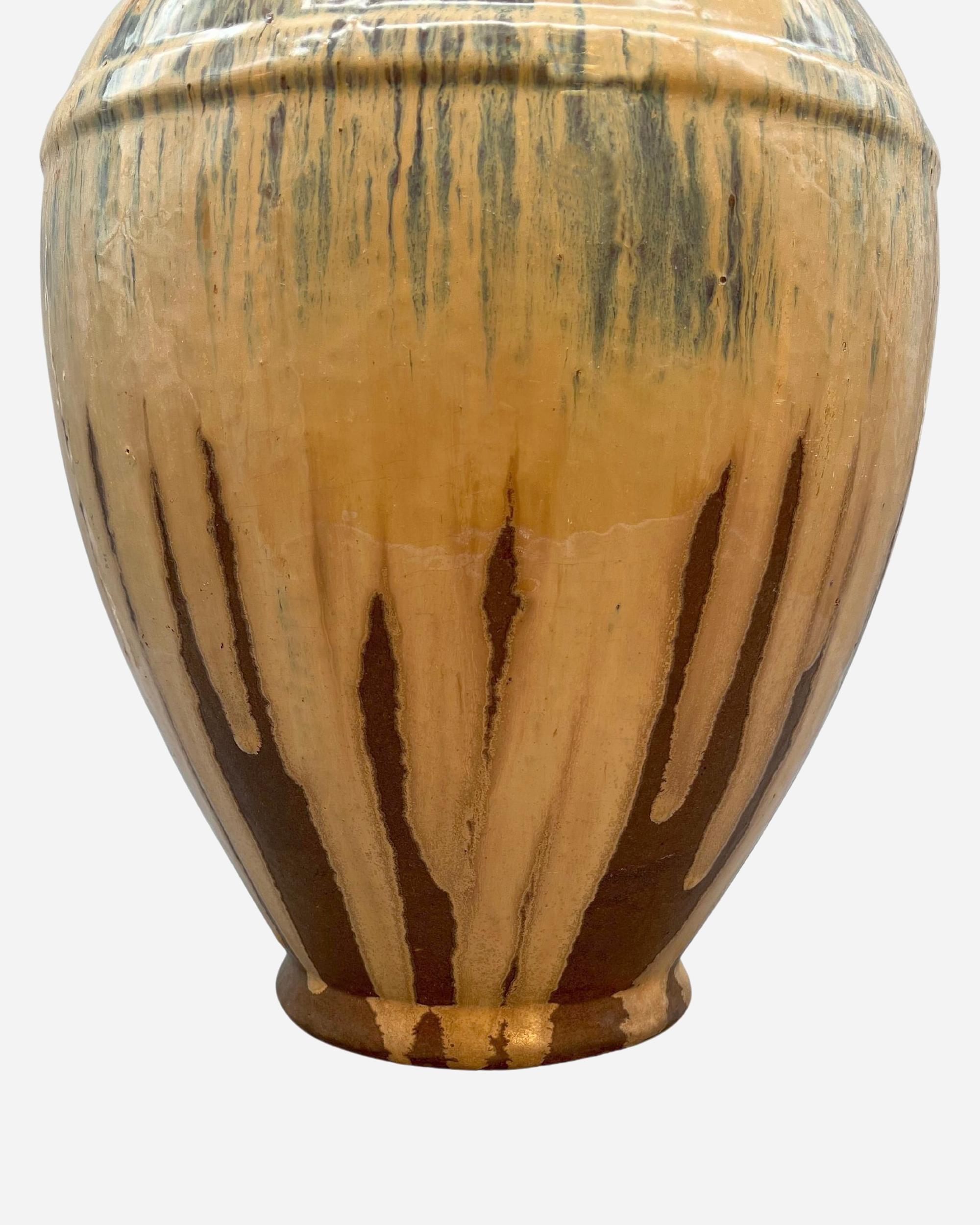 Glazed Large vase in glazed stoneware Aubenas, France, circa 1930 / 1940 For Sale