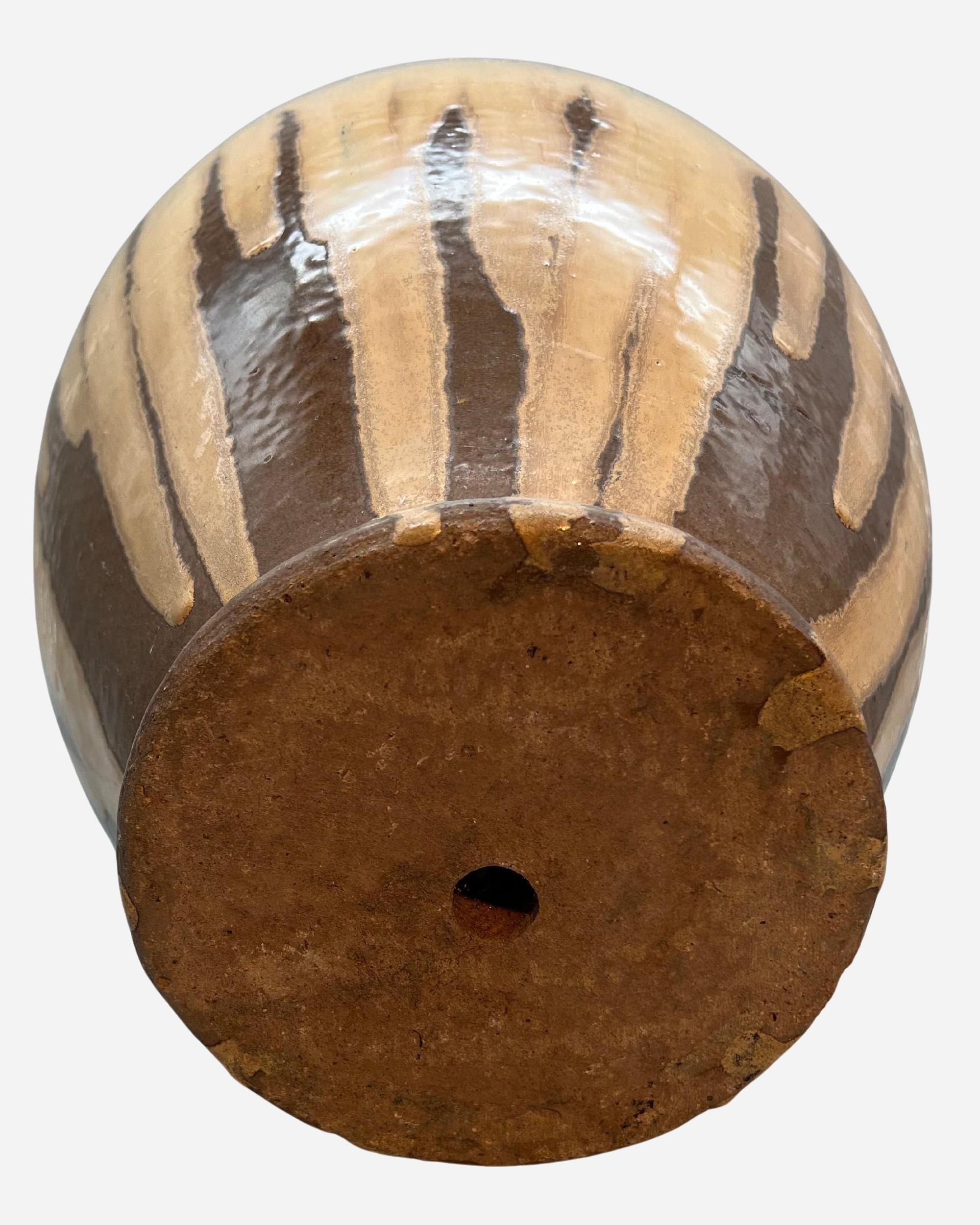 Stoneware Large vase in glazed stoneware Aubenas, France, circa 1930 / 1940 For Sale