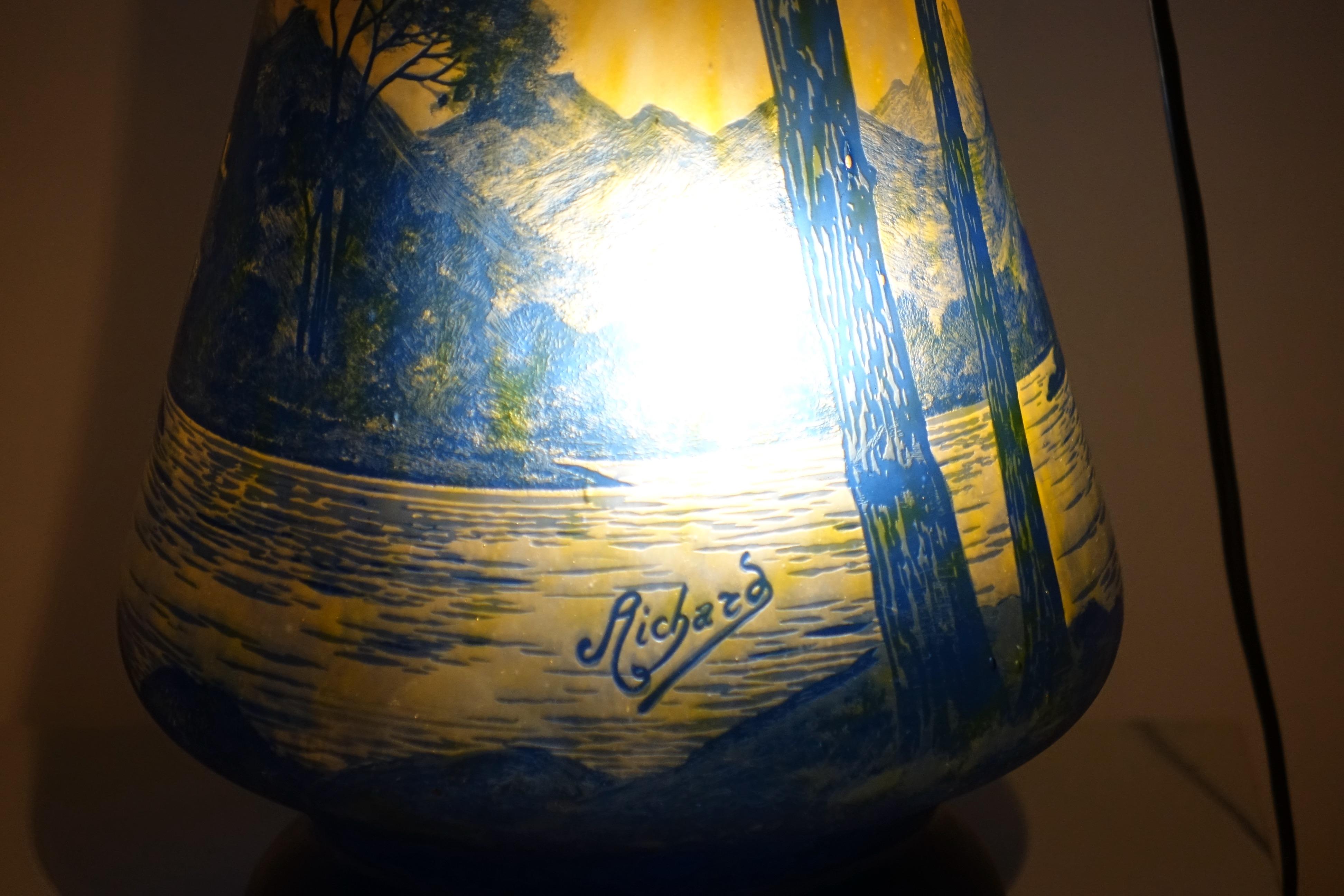 Grande vaso in pâte de verre, Richard Burghstal, Vers 1925 in vendita 5