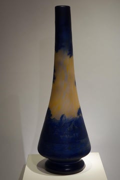 Large vase in pâte de verre, Richard Burghstal, Vers 1925