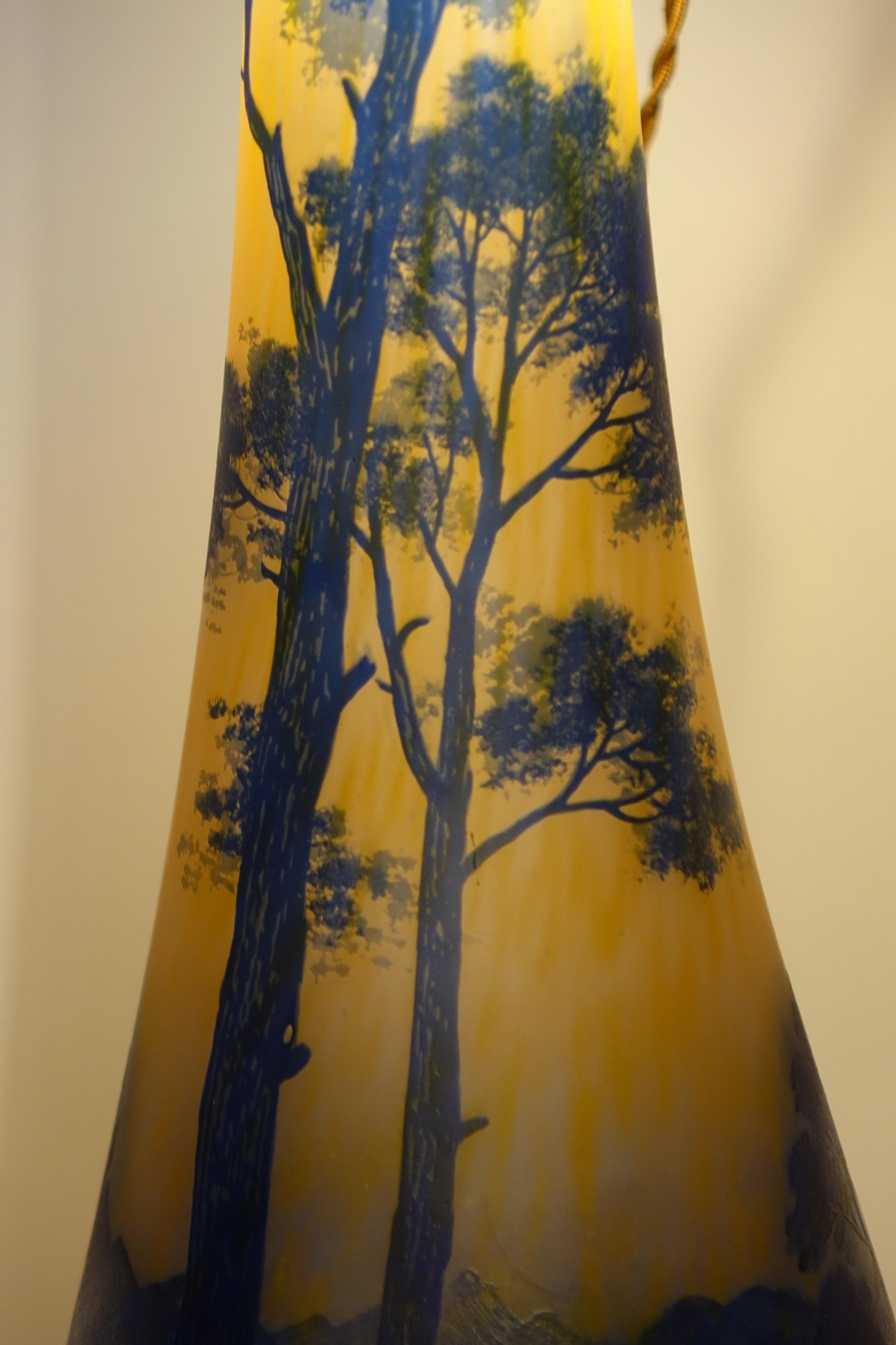 Large vase in pâte de verre, Richard Burghstal, Vers 1925 For Sale 2