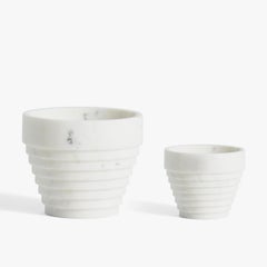 Large Vase in White Michelangelo Marble by Michele Chiossi, Italy in Stock