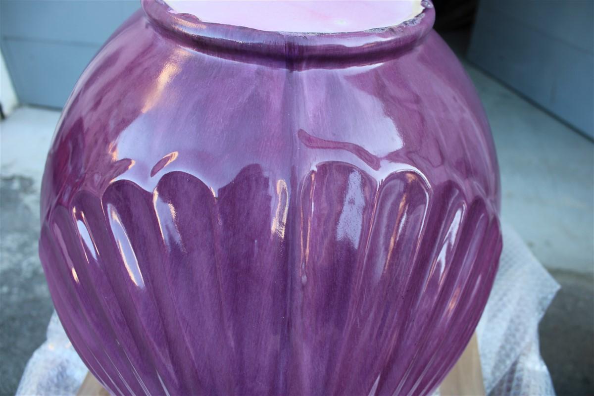 Large Vase Laveno Christopher Dresser 1910 Art Nouveau Pink Color Made in Italy 3