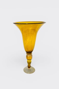 Large Vase Murano Glass Att. to Barovier and Toso 1950