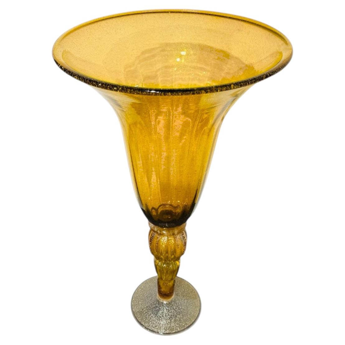 Vaso grande in vetro di Murano Att. a Barovier&Toso 1950 in vendita