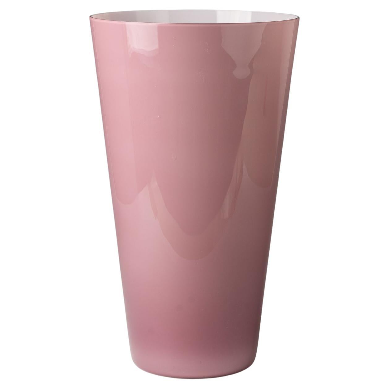 Vaso grande ''Opalino'' Venini, Murano, 1992