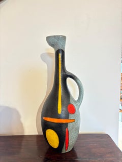 Large vase or Pitcher by Gilbert Valentin for les Archanges, Vallauris