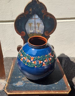 Large Vase Pottery Karlsruher Majolika German