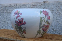Large Vase Richard Ginori Art Nouveau 1910 Italy Poppies
