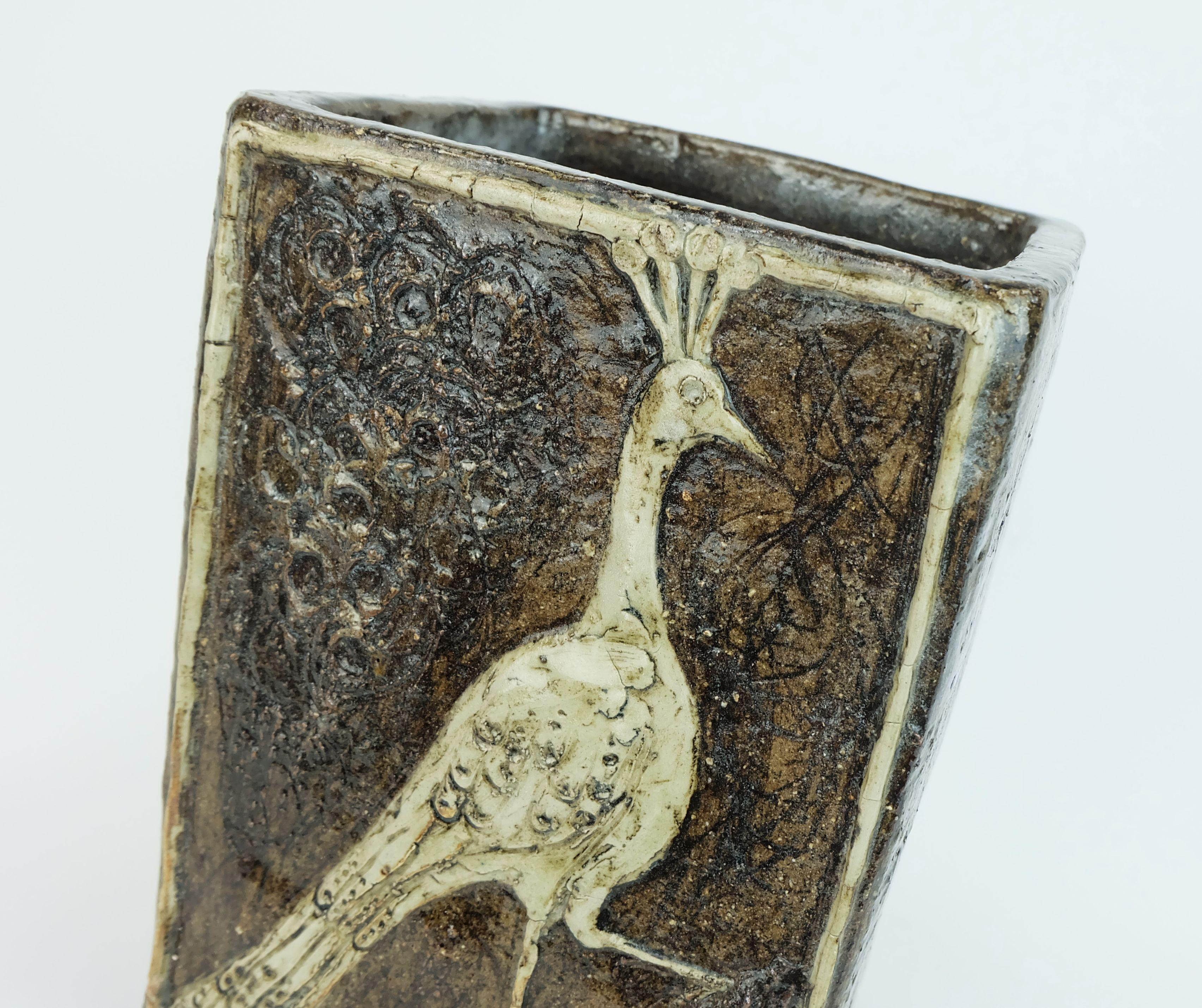 Scandinavo moderno Vaso grande turid mjelve Studio Pottery norvegese anni '70 in vendita