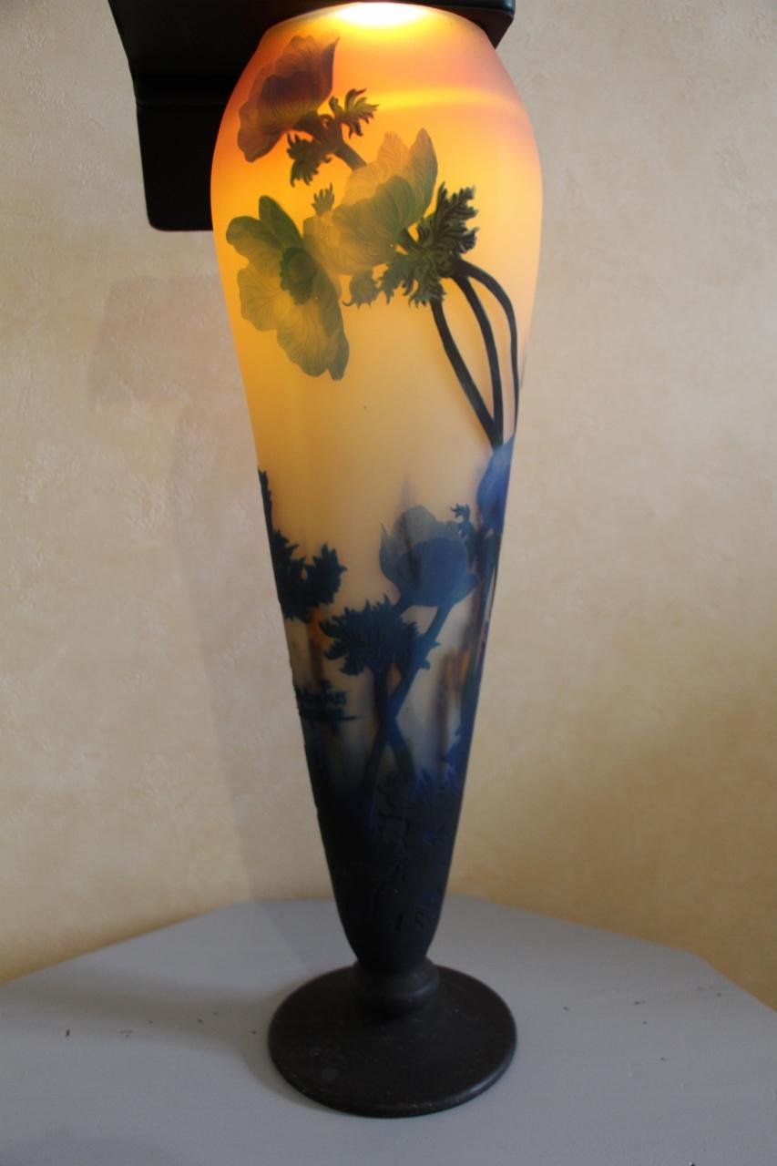 Large Vase with Anemones from Muller Frères Lunéville 4