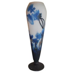 Large Vase with Anemones from Muller Frères Lunéville