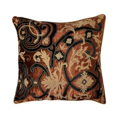 Large Velvet Throw Pillow with Embroidery by Zuber